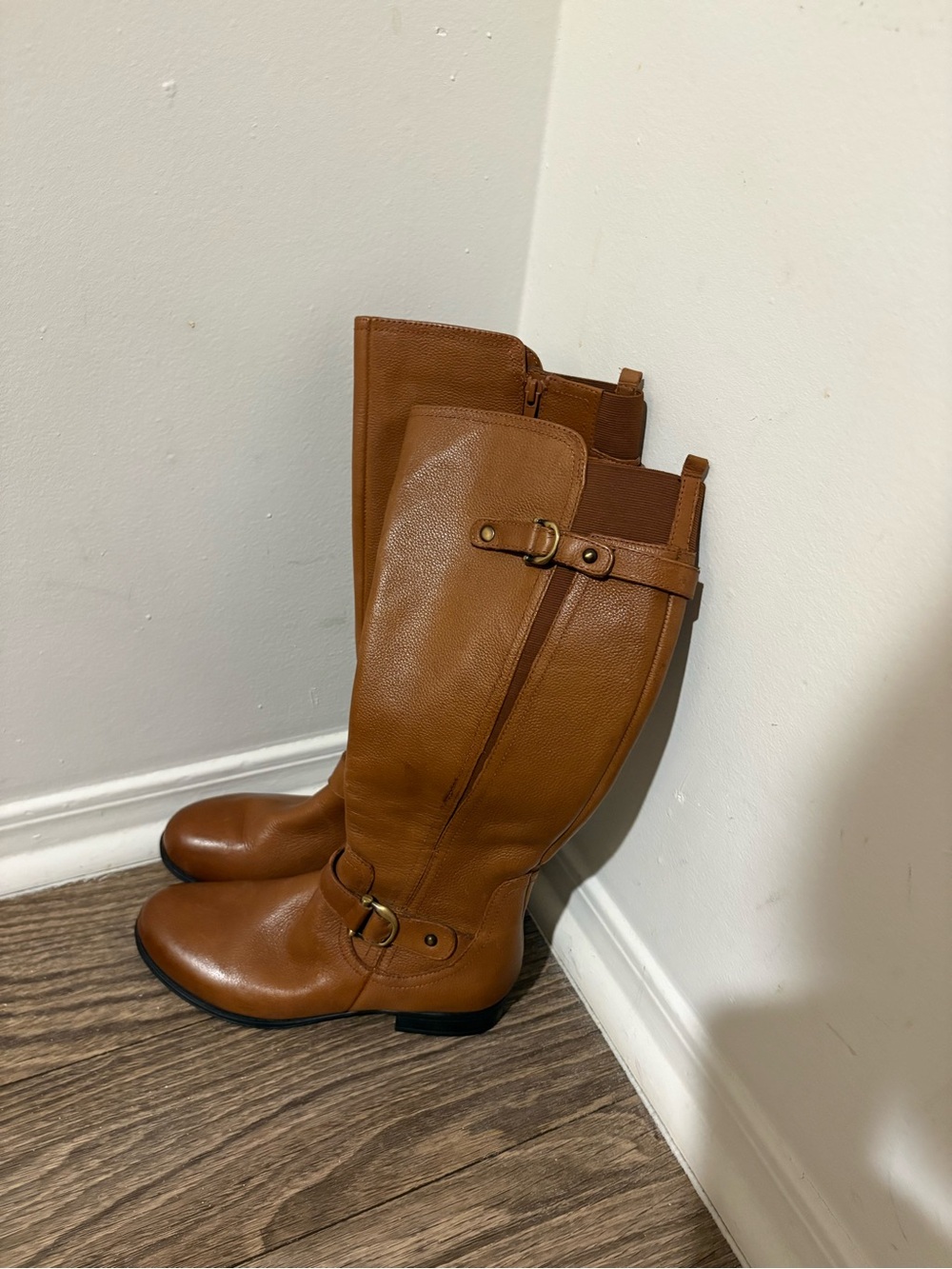 Naturalizer Jillian Brown Leather Knee High Riding Boots Women’s 8M